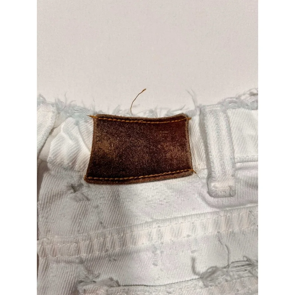 Levis 540 Vintage Orange Tab Relaxed Fit White Jeans Distressed 29x31